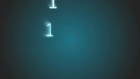 Binary codes and 5G written in the middle of a futuristic circles Stock Footage 108940430