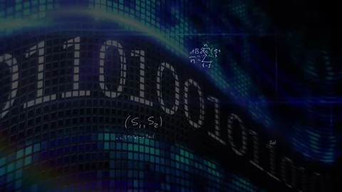 Binary codes and equations Stock Footage 106270013