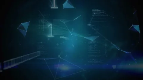 Binary codes and globe Stock Footage 106257519