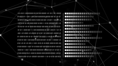Binary codes and squares Stock Footage 107774934