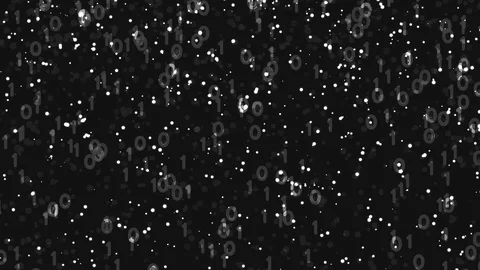 Binary codes background. Digital data flow Stock Footage 89728487