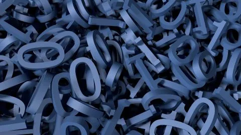 Binary Codes in a Chaos Stock Illustration