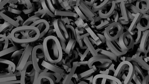 Binary Codes in a Chaos Stock Illustration