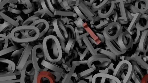 Binary Codes in a Chaos Illustrazione stock