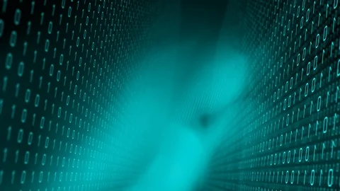 Binary coding background, cyber attack crime Stock Footage 95216569