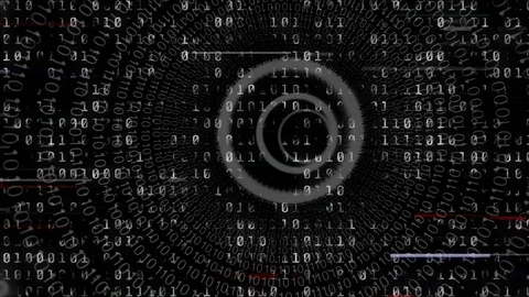 Binary coding on black background Stock Footage 114894238