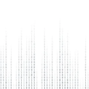Binary coding. Computer digital data. Encryption and algorithms. Vector illus Stock Illustration
