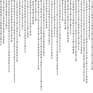 Binary coding. Computer digital information. Encryption and machine algorithm Stock Illustration