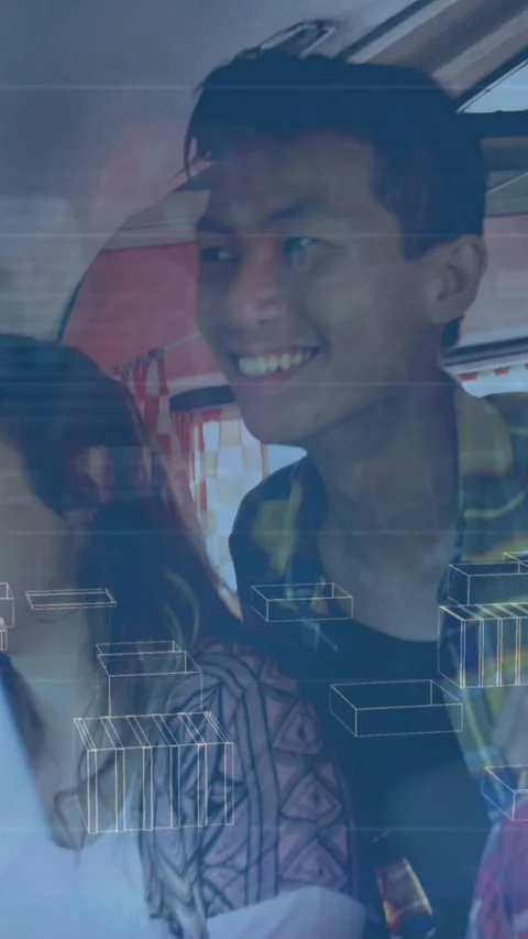 Binary coding pits male teacher against students in a business tech teamwork 스톡 동영상 343027895