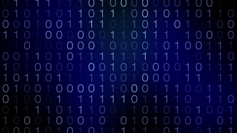 Binary coding transforming data into secure online communication. Binary code 스톡 동영상 252748581