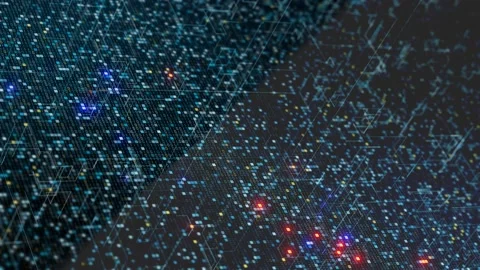 Binary computer code cybersecurity encryption data background Stock Footage 163316303