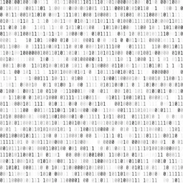 Binary Computer Code. Digital Data Stream. Abstract Matrix Background. Cyber  Stock Illustration