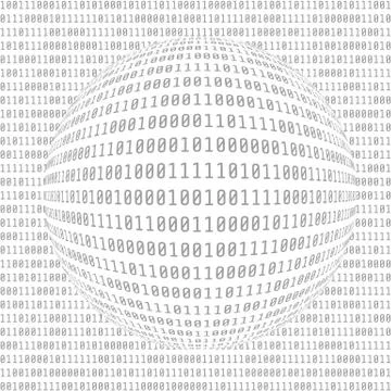 Binary Computer Code. Digital Data. Abstract Matrix Background.  Hacker conce Stock Illustration