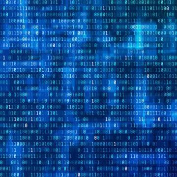 Binary computer code. Digital data view. Technology background design. Binary Stock Illustration