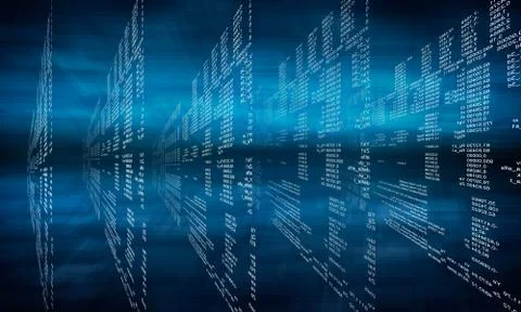 Binary computer code Stock Illustration