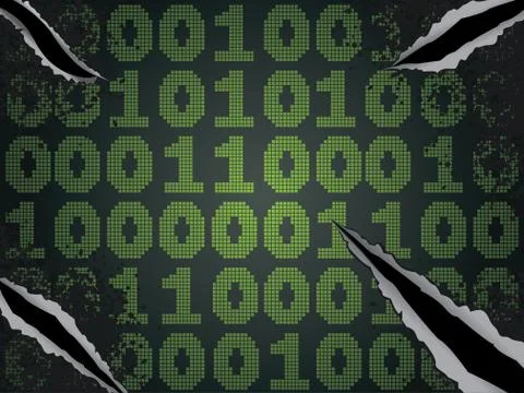 Binary Computer Code Stock Illustration