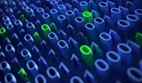 Binary Computer Code 스톡 일러스트