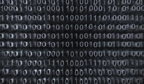 Binary Computer Code 스톡 일러스트