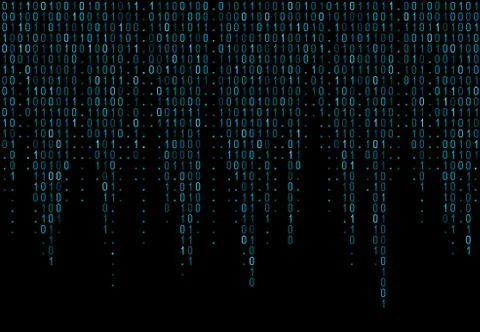 Binary computer code. Matrix background with digits 1.0. Stockillustratie