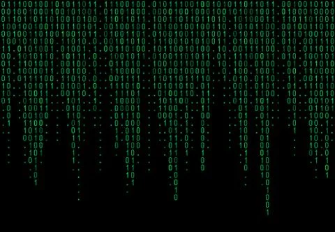 Binary computer code. Matrix background with digits 1.0. Stockillustratie