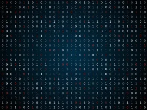 Binary computer code repeating vector background illustration Stock Illustration