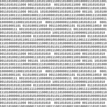 Binary computer code seamless pattern vector background illustration black Stock Illustration