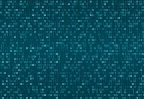 Binary computer code seamless pattern. Stock Illustration