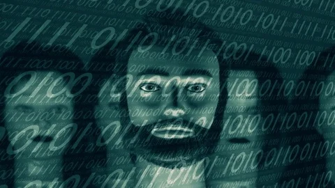 Binary computer cyberattack code motion background Video stock 73312230