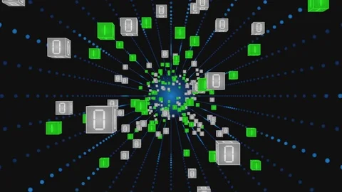 Binary Cubes Loop Stock-Footage 78025063