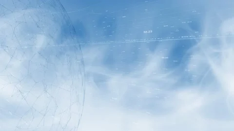 Binary data and ai digital sphere animation Stock Footage 226582713