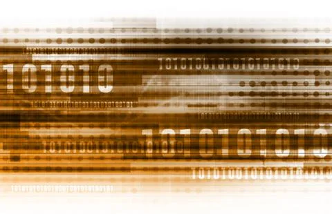 Binary data background Stock Illustration