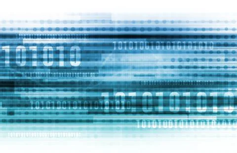 Binary data background Stock Illustration