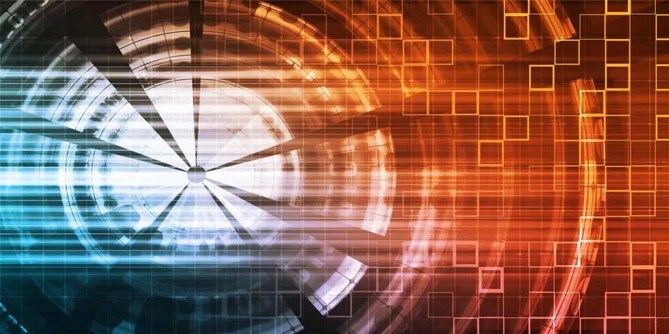 Binary Data Background Stock Illustration