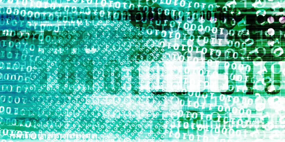 Binary Data Background Stock Illustration