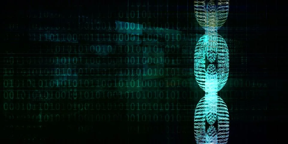 Binary Data Background Illustrazione stock