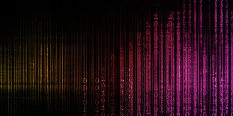 Binary Data Background 스톡 일러스트