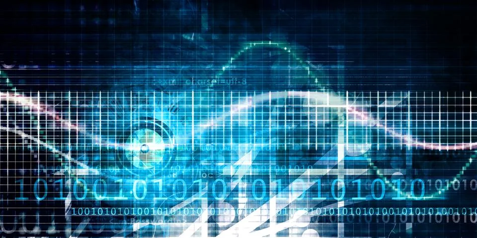 Binary Data Background Stock Illustration