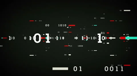 Binary Data Bits Black Stock Footage 59766217