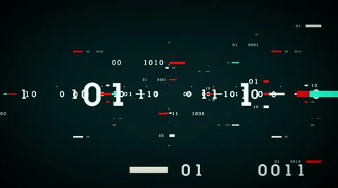 Binary Data Bits Blue Stock Footage 59766294