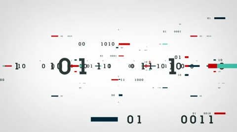 Binary Data Bits White Stock Footage 59766507