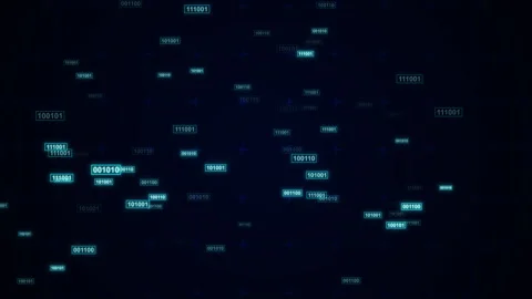 Binary Data Blocks Blue Track Video Animated Background Stock Footage 335362584