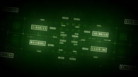 Binary Data Blocks Green Dolly Stock Footage 46886576