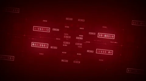 Binary Data Blocks Red Dolly Stock Footage 46887841