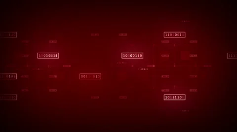 Binary Data Blocks Red Track Video stock 46888451