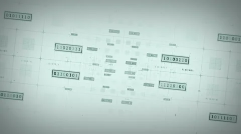 Binary Data Blocks White Dolly Stock-Footage 46889341