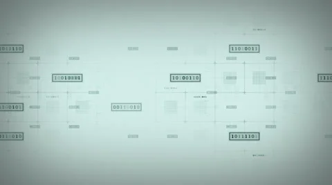Binary Data Blocks White Track Stock Footage 46890027
