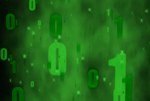 Binary Data Cascade Stock Footage 35895389