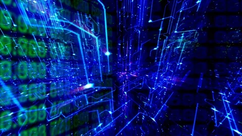 Binary Data - Digital Background.Concept of Network, internet communication Video stock 100232885