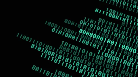 Binary data digits zero one Stock Footage 161635347