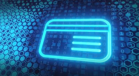 Binary data with dots and lines. Depth of field effect applied. Concept for b Stock Illustration